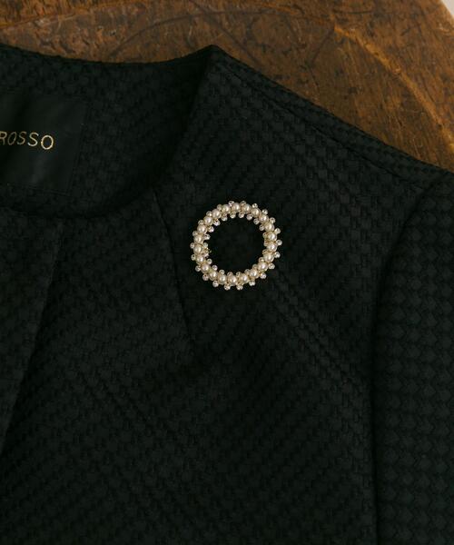 URBAN RESEARCH ROSSO WOMEN（アーバンリサーチ　ロッソ）の「『WEB限定』パールビジューサークルブローチ（ブローチ/コサージュ・レディース・ゴールド・-）」の2枚目の写真