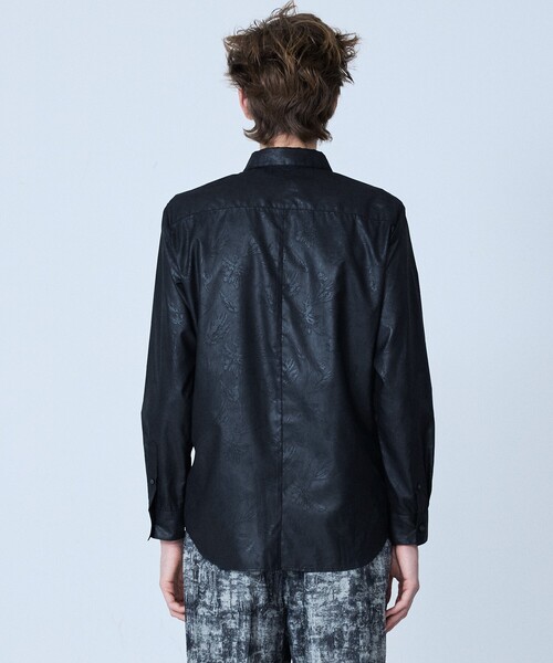 5351 POUR LES HOMMES(ゴーサンゴーイチプールオム)の「【リーフ柄】エンボス 長袖 シャツ(シャツ/ブラウス・メンズ・グレイッシュブルー/ブラック・44/46/48/50)」の6枚目の写真