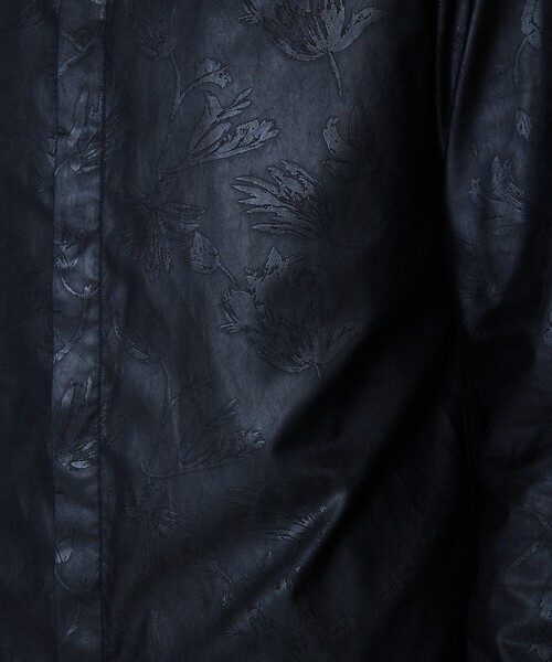 5351 POUR LES HOMMES(ゴーサンゴーイチプールオム)の「【リーフ柄】エンボス 長袖 シャツ(シャツ/ブラウス・メンズ・グレイッシュブルー/ブラック・44/46/48/50)」の11枚目の写真