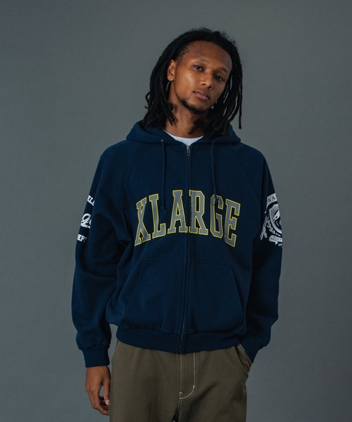 RAGLAN ZIP UP HOODED SWEATSHIRT（パーカー）｜XLARGE（エクストラ