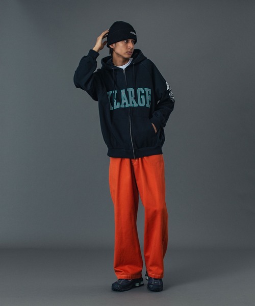 XLARGE(エクストララージ)の「RAGLAN ZIP UP HOODED SWEATSHIRT(パーカー・メンズ・ブラック/グリーン/ネイビー・XL/L/M/S)」の9枚目の写真