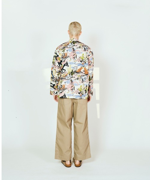 TOWNCRAFT(タウンクラフト)の「TOWN CRFAFT タウンクラフト / PAJAMA PRINTED JACKET パジャマジャケット(その他アウター・メンズ・グリーン/その他1/ブルー・LARGE/MEDIUM)」の8枚目の写真