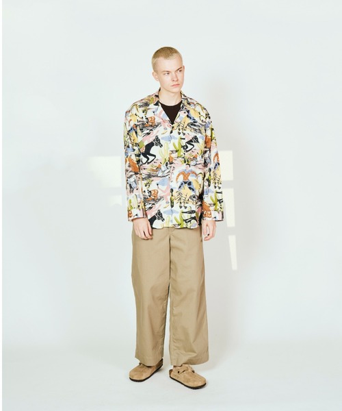 TOWNCRAFT(タウンクラフト)の「TOWN CRFAFT タウンクラフト / PAJAMA PRINTED JACKET パジャマジャケット(その他アウター・メンズ・グリーン/その他1/ブルー・LARGE/MEDIUM)」の7枚目の写真