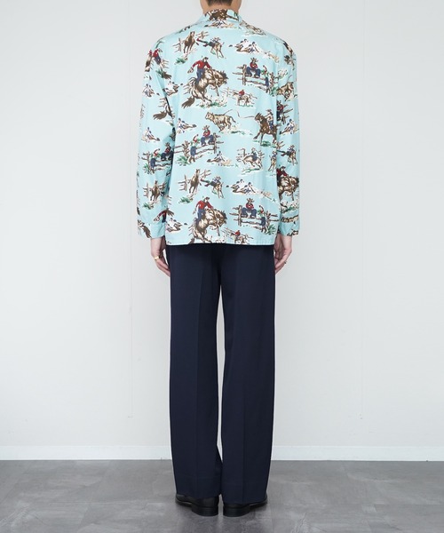 TOWNCRAFT(タウンクラフト)の「TOWN CRFAFT タウンクラフト / PAJAMA PRINTED JACKET パジャマジャケット(その他アウター・メンズ・グリーン/その他1/ブルー・LARGE/MEDIUM)」の14枚目の写真