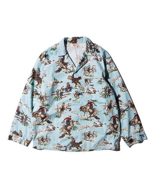 TOWNCRAFT(タウンクラフト)の「TOWN CRFAFT タウンクラフト / PAJAMA PRINTED JACKET パジャマジャケット(その他アウター・メンズ・グリーン/その他1/ブルー・LARGE/MEDIUM)」の12枚目の写真