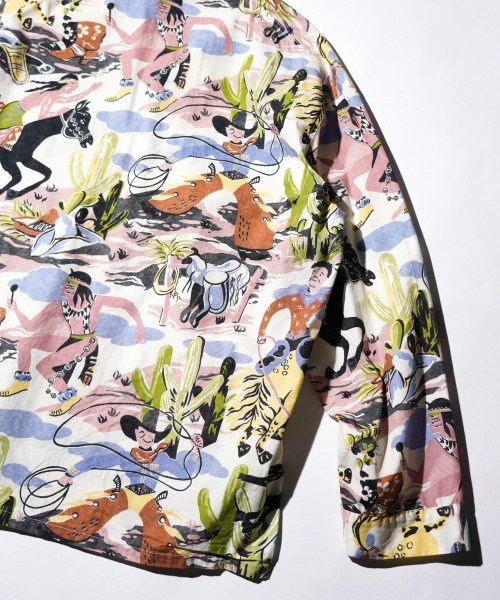 TOWNCRAFT(タウンクラフト)の「TOWN CRFAFT タウンクラフト / PAJAMA PRINTED JACKET パジャマジャケット(その他アウター・メンズ・グリーン/その他1/ブルー・LARGE/MEDIUM)」の17枚目の写真