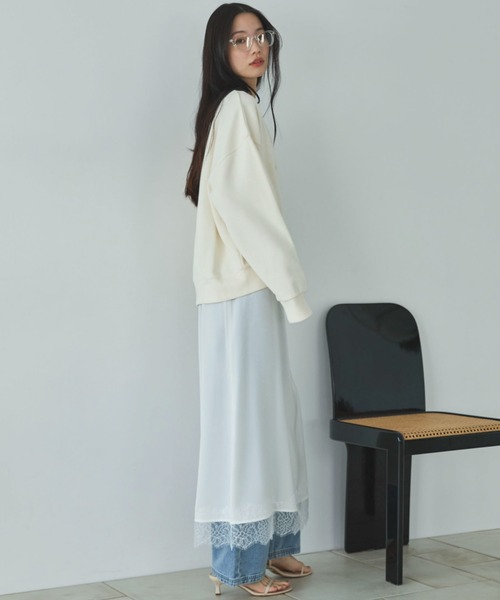 Doux archives（ドゥアルシーヴ）の「ダブルフェイスカットスナップカーディガン（カーディガン/ボレロ・レディース・ブラック/アイボリー/ブルー・FREE）」の11枚目の写真