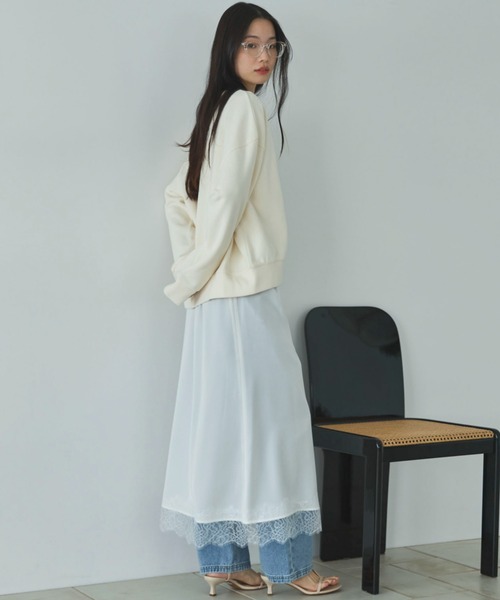 Doux archives（ドゥアルシーヴ）の「ダブルフェイスカットスナップカーディガン（カーディガン/ボレロ・レディース・ブラック/アイボリー/ブルー・FREE）」の12枚目の写真