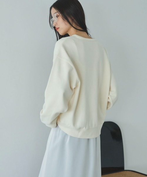 Doux archives（ドゥアルシーヴ）の「ダブルフェイスカットスナップカーディガン（カーディガン/ボレロ・レディース・ブラック/アイボリー/ブルー・FREE）」の20枚目の写真