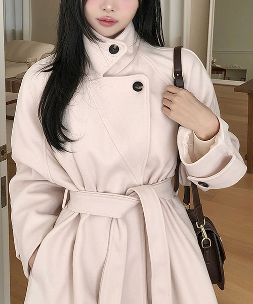 Girly Doll(ガーリードール)の「2wayネックミドルコート(ダッフルコート・レディース・グレー/ベージュ・FREE)」の6枚目の写真