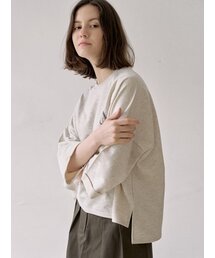 Turn-up Sleeve Logo T-shirt - IVORY