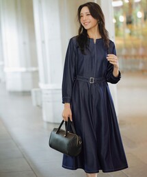 ANY SIS（エニィスィス）の「シャンブレーベルテッド ワンピース（ワンピース）」