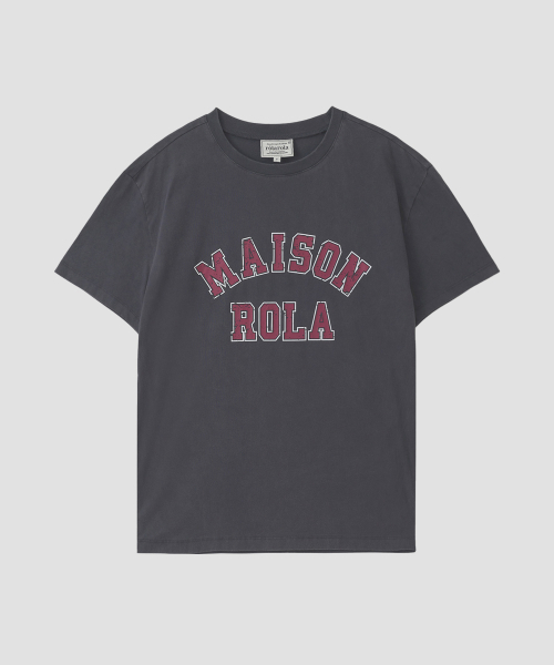 ROLAROLA(ロラロラ)の「MAISON DE ROLA PIGMENT T-SHIRT CHARCOAL(Tシャツ/カットソー・レディース・その他・FREE)」の1枚目の写真