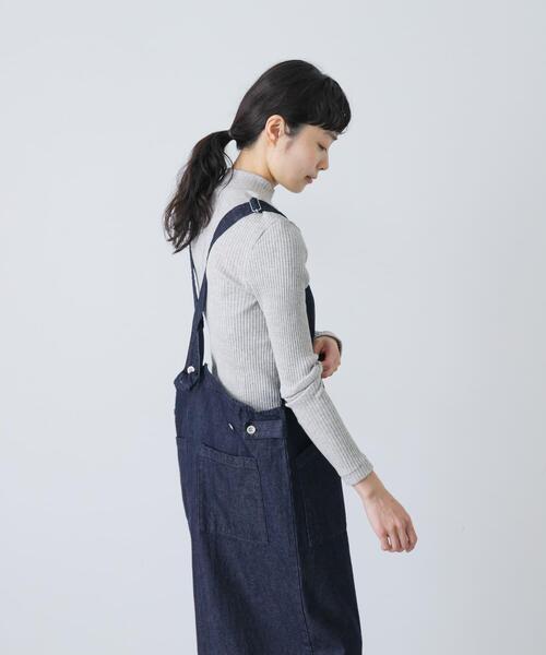 かぐれ（カグレ）の「ヤクコットンハイネックカットソー（Tシャツ/カットソー・レディース・ナチュラル/チャコールグレー・FREE）」の3枚目の写真