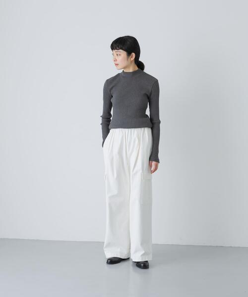 かぐれ（カグレ）の「ヤクコットンハイネックカットソー（Tシャツ/カットソー・レディース・ナチュラル/チャコールグレー・FREE）」の14枚目の写真