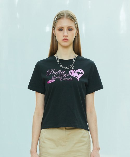 LARTIGENT(ラーティゼン)の「L9 GLOSSY HEART T-SHIRT(BLACK)(Tシャツ/カットソー・レディース・その他・FREE)」の5枚目の写真