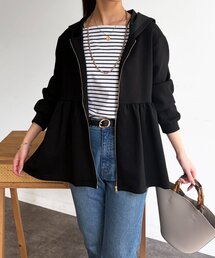 Chez toi（シェトワ）の「ダンボールペプラムパーカー（パーカー）」