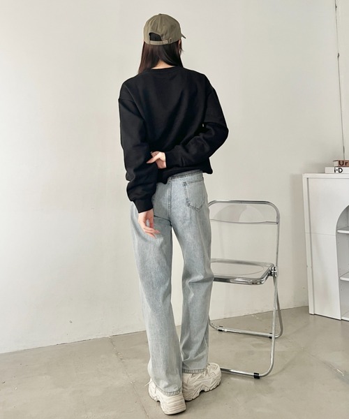 Calvin Klein（カルバン・クライン）の「Calvin Klein(カルバン・クライン)/CK メタリック モノロゴ クルーネック スウェット プルオーバー/LS FOIL MONOLOGO FRENCH TERRY SWEATSHIRT（スウェット・レディース・ワインレッド/ブラック/グレー・M/S/XS/XL/L）」の14枚目の写真