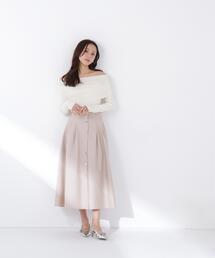 NATURAL BEAUTY BASIC | ◇フロントボタンフレアスカート(スカート)