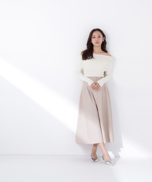 NATURAL BEAUTY BASIC(ナチュラルビューティーベーシック)の「◇フロントボタンフレアスカート(スカート・レディース・グレー/ベージュ/イエロー・MEDIUM/P/S)」の15枚目の写真