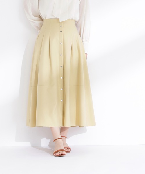 NATURAL BEAUTY BASIC(ナチュラルビューティーベーシック)の「◇フロントボタンフレアスカート(スカート・レディース・グレー/ベージュ/イエロー・MEDIUM/P/S)」の22枚目の写真