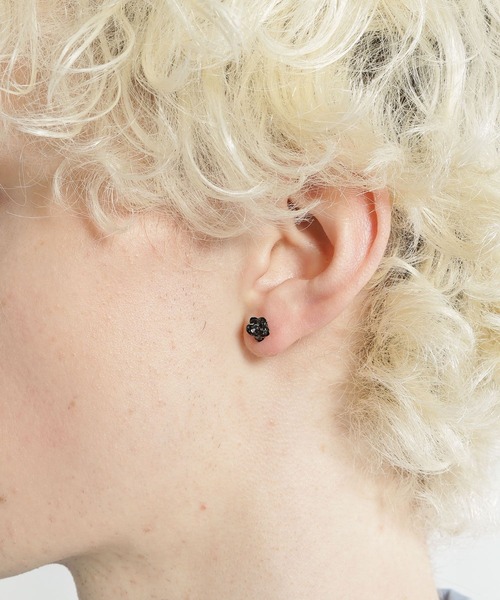 HARE（ハレ）の「【MADE IN JAPAN】GRACE ROSEピアス(HARE)（ピアス（片耳用）・メンズ・ブラック/シルバー・FREE）」の11枚目の写真
