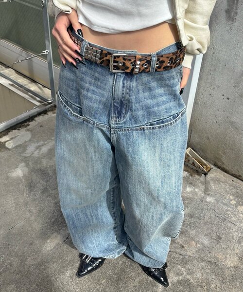 WHO'S WHO gallery（フーズフーギャラリー）の「スクエアスタッズベルト（ベルト・レディース・ブラック/ブラウン・FREE）」の9枚目の写真