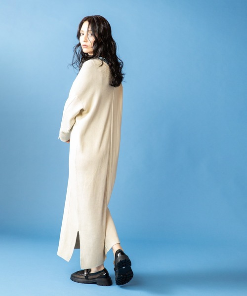 OSMOSIS(オズモーシス)の「2WAY切替RIBニットワンピース(ワンピース・レディース・ブラック/ライトベージュ/グレー・ONE SIZE)」の5枚目の写真