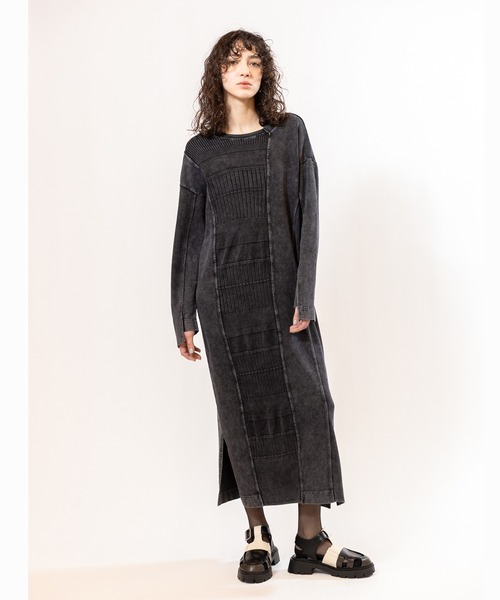 OSMOSIS(オズモーシス)の「2WAY切替RIBニットワンピース(ワンピース・レディース・ブラック/ライトベージュ/グレー・ONE SIZE)」の12枚目の写真