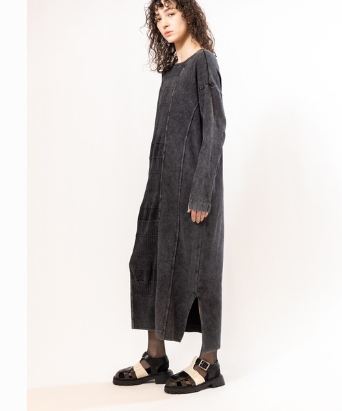 OSMOSIS(オズモーシス)の「2WAY切替RIBニットワンピース(ワンピース・レディース・ブラック/ライトベージュ/グレー・ONE SIZE)」の13枚目の写真