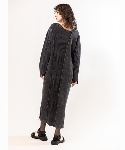 OSMOSIS(オズモーシス)の「2WAY切替RIBニットワンピース(ワンピース・レディース・ブラック/ライトベージュ/グレー・ONE SIZE)」の20枚目の写真