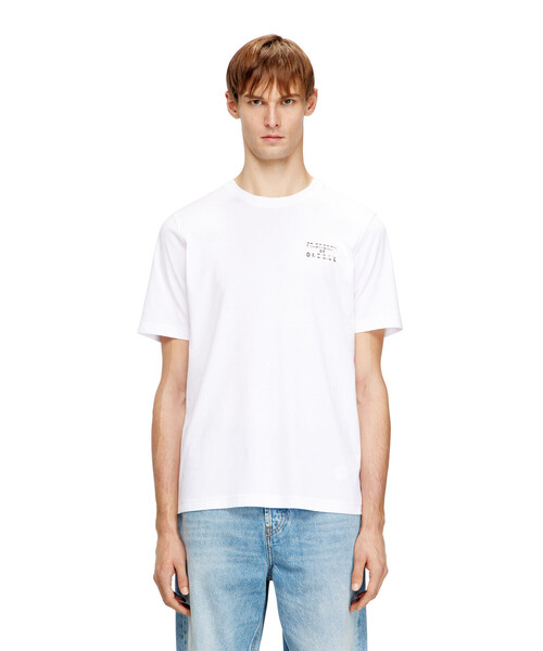DIESEL(ディーゼル)の「メンズ レギュラーフィットTシャツ T-ADJUST-V5(Tシャツ/カットソー・メンズ・ブラウン/ホワイト・MEDIUM/X-SMALL/SMALL/LARGE/XXX-LARGE/X-LARGE/XX-LARGE)」の6枚目の写真