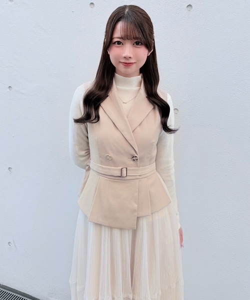 NOMAE（ノーマエ）の「テーラードジレドッキングワンピース（ワンピース・レディース・ベージュ/ピンク/グレー・FREE）」の15枚目の写真