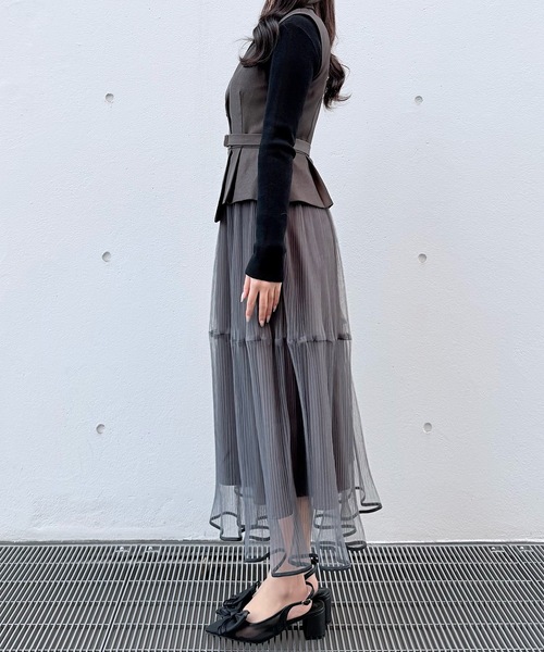 NOMAE（ノーマエ）の「テーラードジレドッキングワンピース（ワンピース・レディース・ベージュ/ピンク/グレー・FREE）」の13枚目の写真