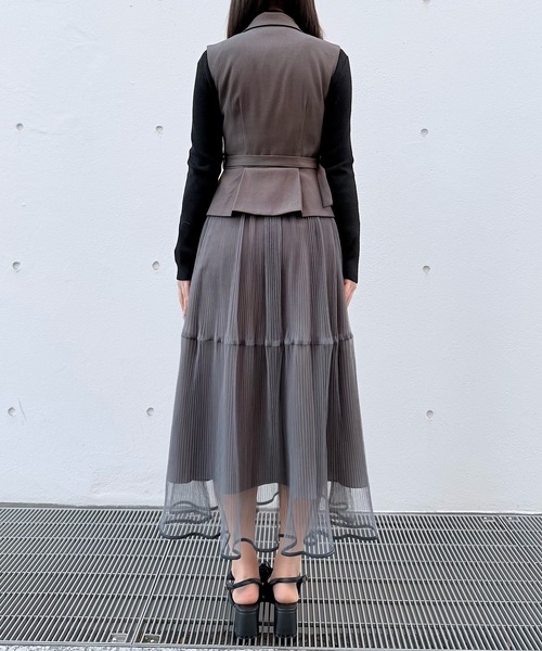 NOMAE（ノーマエ）の「テーラードジレドッキングワンピース（ワンピース・レディース・ベージュ/ピンク/グレー・FREE）」の14枚目の写真