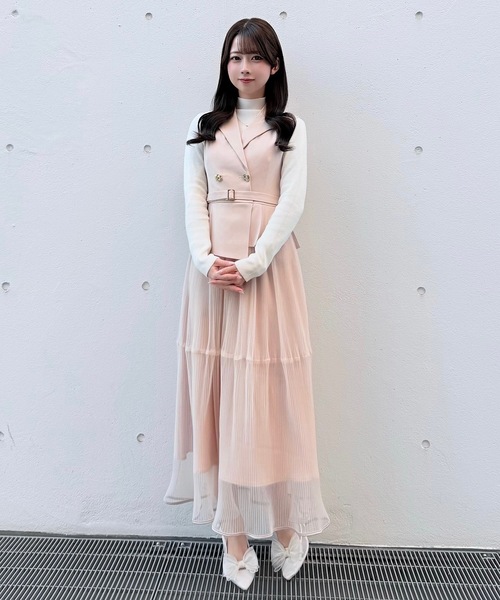 NOMAE（ノーマエ）の「テーラードジレドッキングワンピース（ワンピース・レディース・ベージュ/ピンク/グレー・FREE）」の21枚目の写真