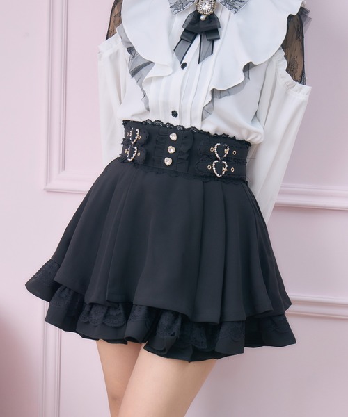 ROJITA（ロジータ）の「2段フレアスカート（スカート・レディース・ピンク/マルチ/ブラック・FREE）」の2枚目の写真