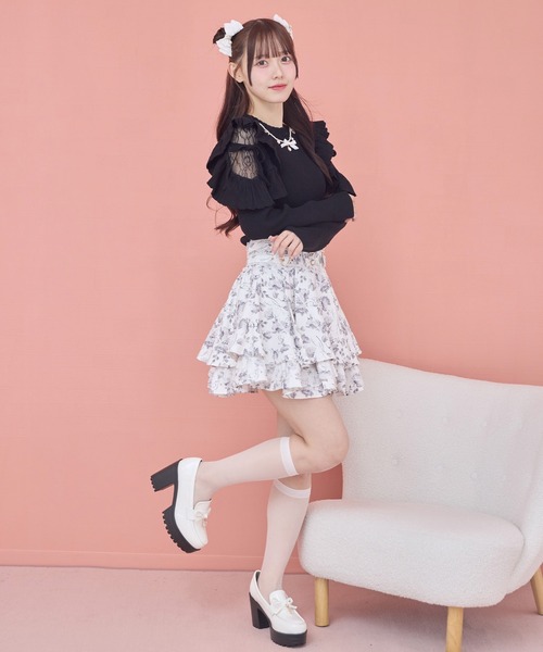 ROJITA（ロジータ）の「2段フレアスカート（スカート・レディース・ピンク/マルチ/ブラック・FREE）」の16枚目の写真