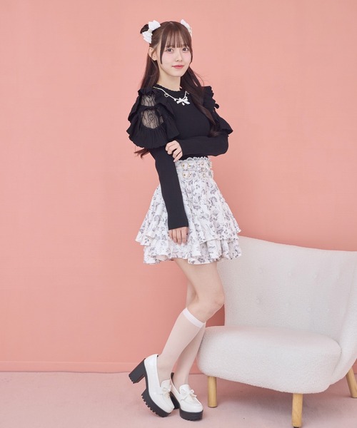 ROJITA（ロジータ）の「2段フレアスカート（スカート・レディース・ピンク/マルチ/ブラック・FREE）」の17枚目の写真