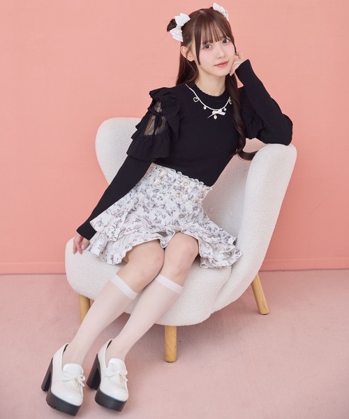 ROJITA（ロジータ）の「2段フレアスカート（スカート・レディース・ピンク/マルチ/ブラック・FREE）」の18枚目の写真