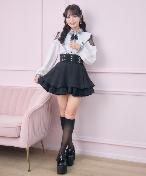 ROJITA（ロジータ）の「2段フレアスカート（スカート・レディース・ピンク/マルチ/ブラック・FREE）」の20枚目の写真