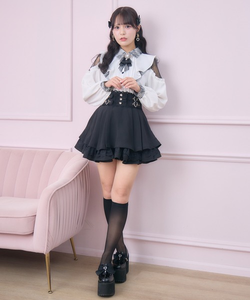 ROJITA（ロジータ）の「2段フレアスカート（スカート・レディース・ピンク/マルチ/ブラック・FREE）」の21枚目の写真