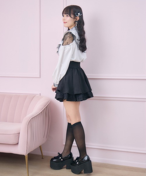 ROJITA（ロジータ）の「2段フレアスカート（スカート・レディース・ピンク/マルチ/ブラック・FREE）」の8枚目の写真