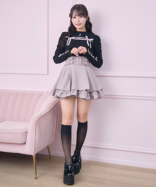 ROJITA（ロジータ）の「2段フレアスカート（スカート・レディース・ピンク/マルチ/ブラック・FREE）」の11枚目の写真