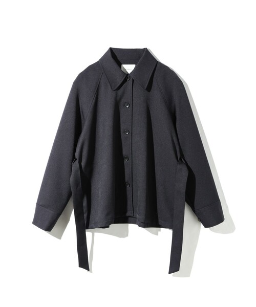 MIDIUMISOLID(ミディウミソリッド)の「MIDIUMISOLID for Ladies ステンカラーシャツジャケット(シャツ/ブラウス・レディース・ネイビー/ブラック/ブラウン・FREE)」の3枚目の写真