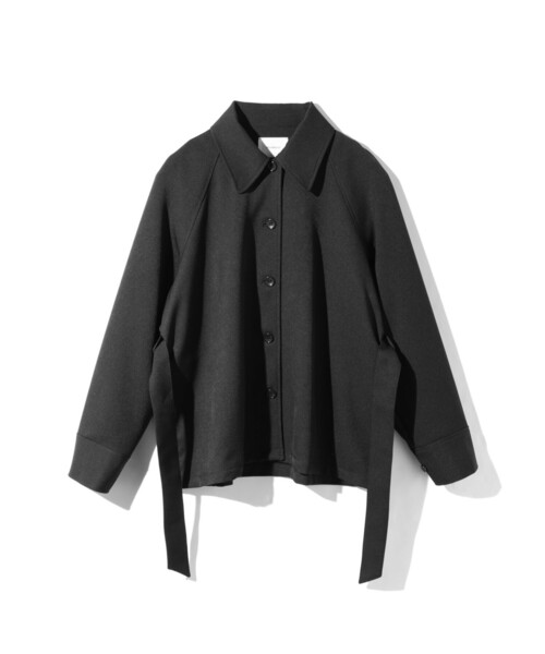 MIDIUMISOLID(ミディウミソリッド)の「MIDIUMISOLID for Ladies ステンカラーシャツジャケット(シャツ/ブラウス・レディース・ネイビー/ブラック/ブラウン・FREE)」の4枚目の写真