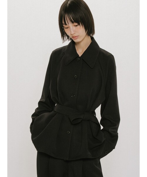 MIDIUMISOLID(ミディウミソリッド)の「MIDIUMISOLID for Ladies ステンカラーシャツジャケット(シャツ/ブラウス・レディース・ネイビー/ブラック/ブラウン・FREE)」の8枚目の写真