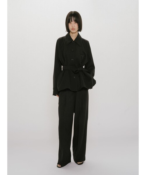 MIDIUMISOLID(ミディウミソリッド)の「MIDIUMISOLID for Ladies ステンカラーシャツジャケット(シャツ/ブラウス・レディース・ネイビー/ブラック/ブラウン・FREE)」の12枚目の写真