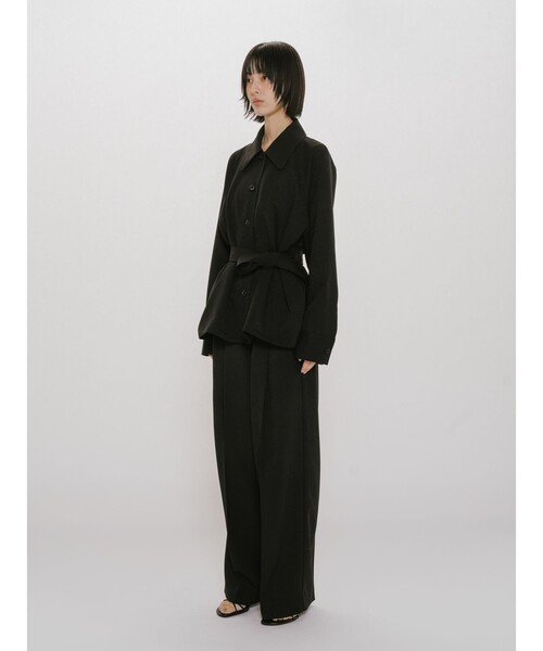 MIDIUMISOLID(ミディウミソリッド)の「MIDIUMISOLID for Ladies ステンカラーシャツジャケット(シャツ/ブラウス・レディース・ネイビー/ブラック/ブラウン・FREE)」の13枚目の写真