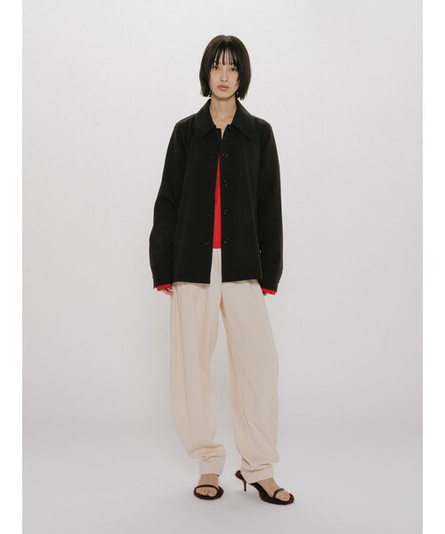 MIDIUMISOLID(ミディウミソリッド)の「MIDIUMISOLID for Ladies ステンカラーシャツジャケット(シャツ/ブラウス・レディース・ネイビー/ブラック/ブラウン・FREE)」の16枚目の写真
